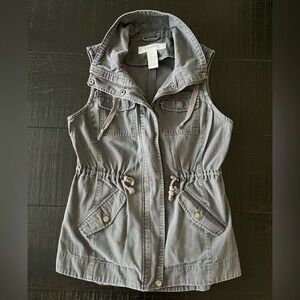 Sebby Gray Utility Vest SZ S